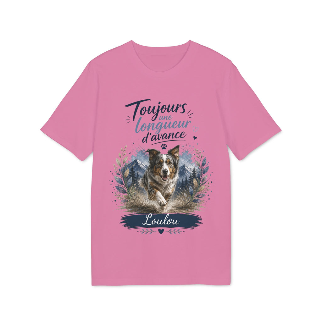 T-shirt Border Collie « Toujours une longueur d’avance » personnalisable
