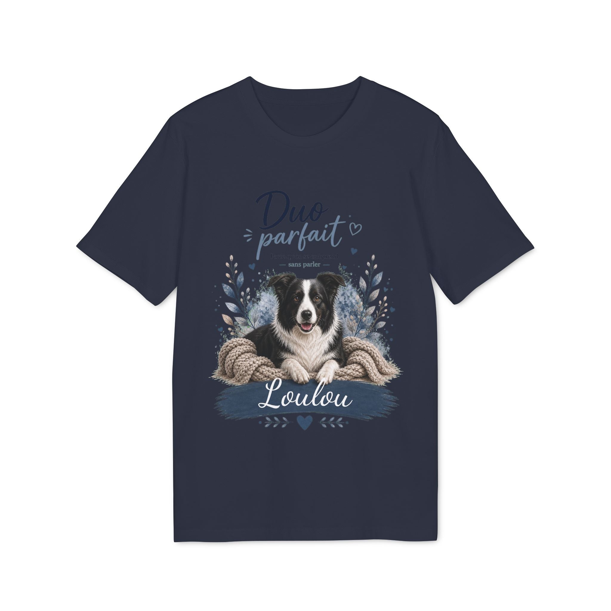 T-shirt Border Collie « Duo Parfait » personnalisable