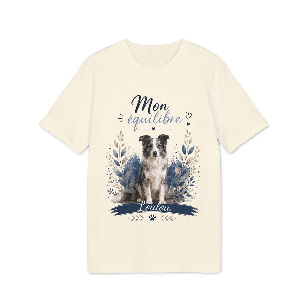 T-shirt Border Collie « Mon Équilibre » personnalisable