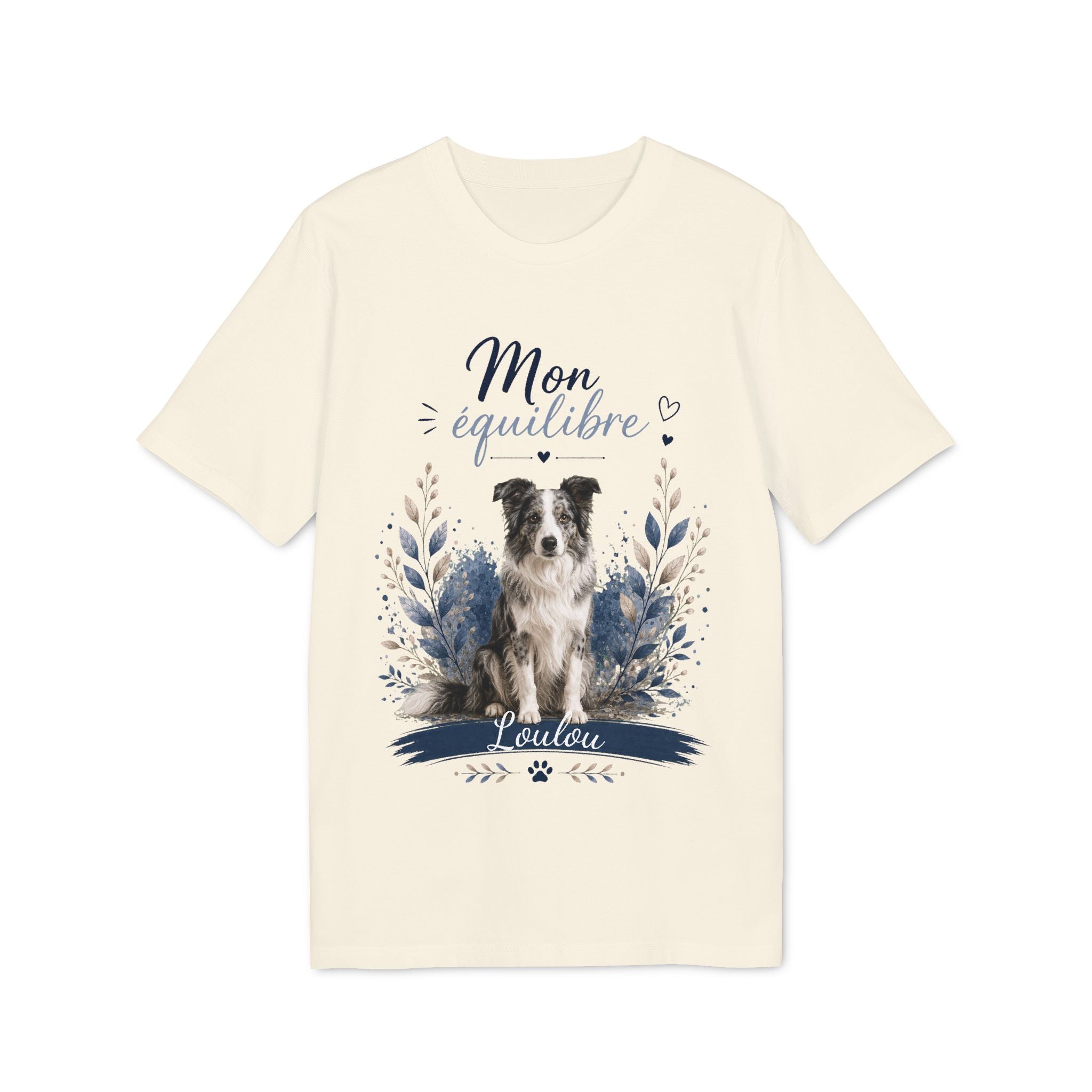 T-shirt Border Collie « Mon Équilibre » personnalisable