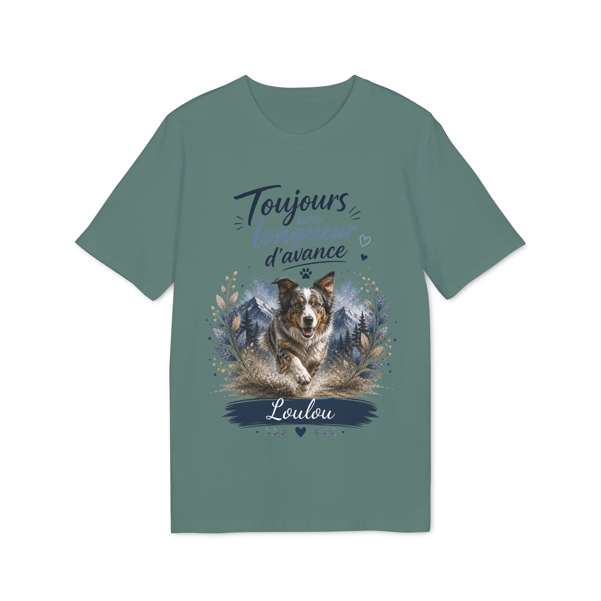 T-shirt Border Collie « Toujours une longueur d’avance » personnalisable
