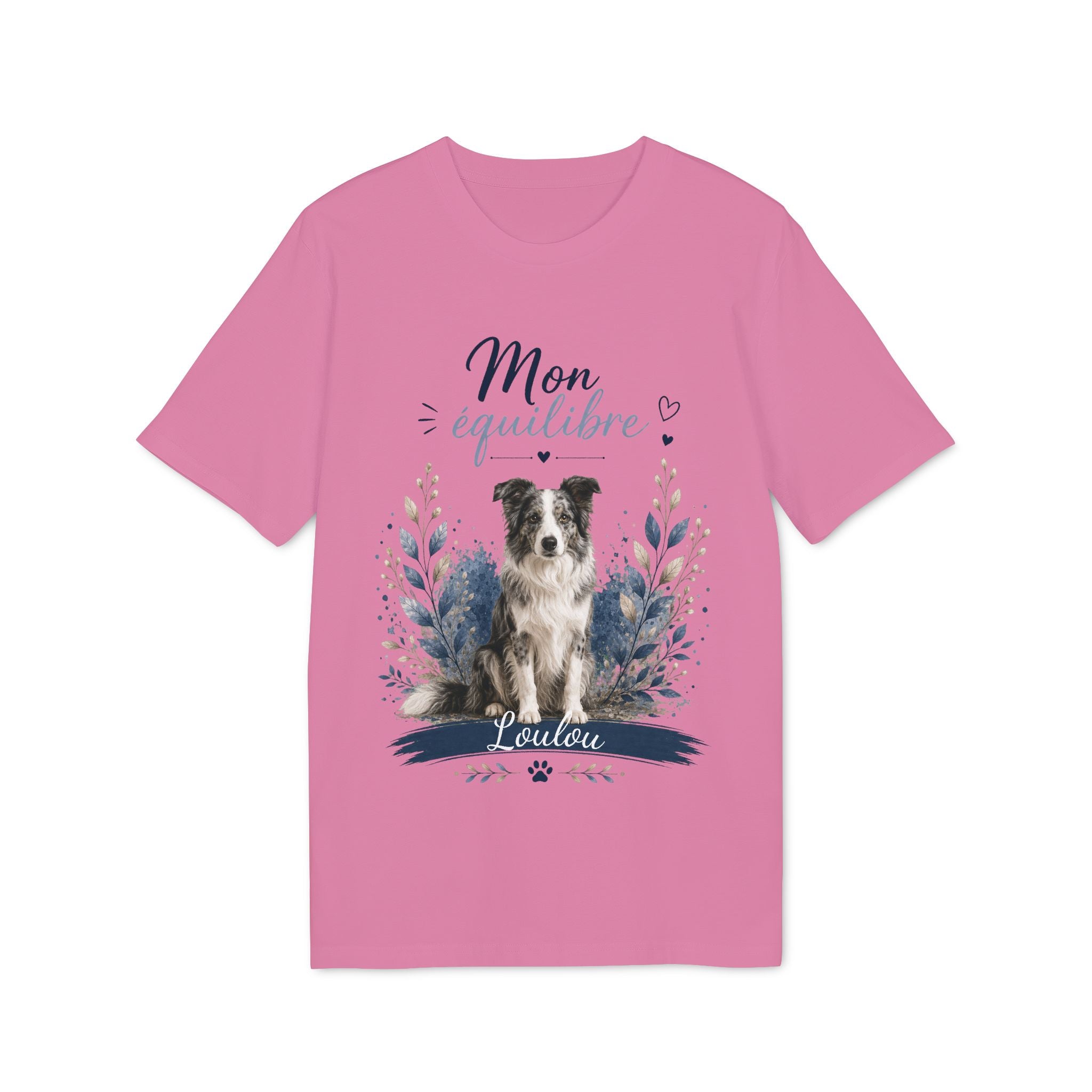 T-shirt Border Collie « Mon Équilibre » personnalisable