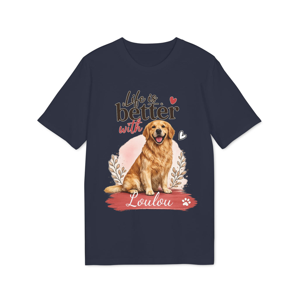 T-Shirt Golden Retriever « Life is better with…. » personnalisable