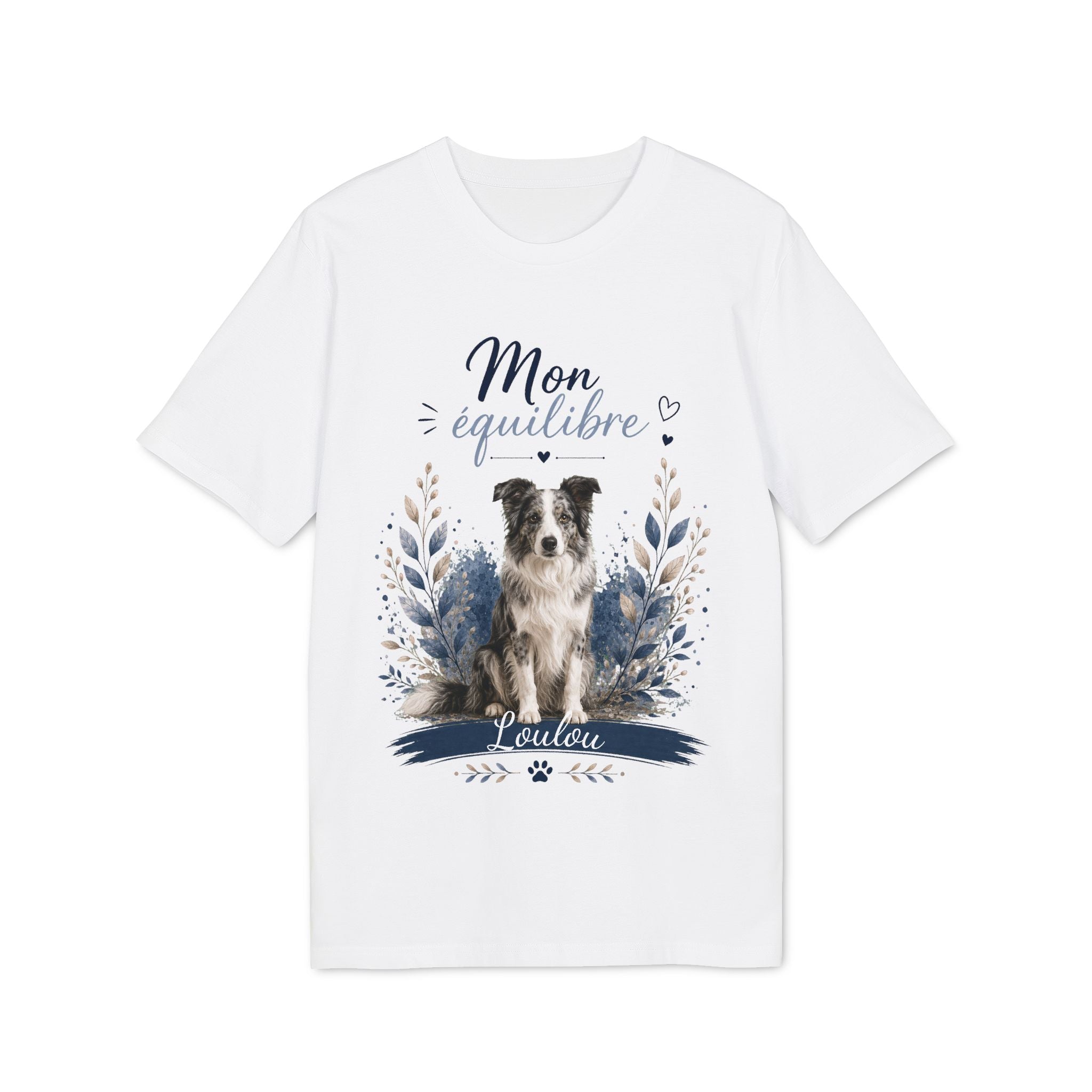 T-shirt Border Collie « Mon Équilibre » personnalisable
