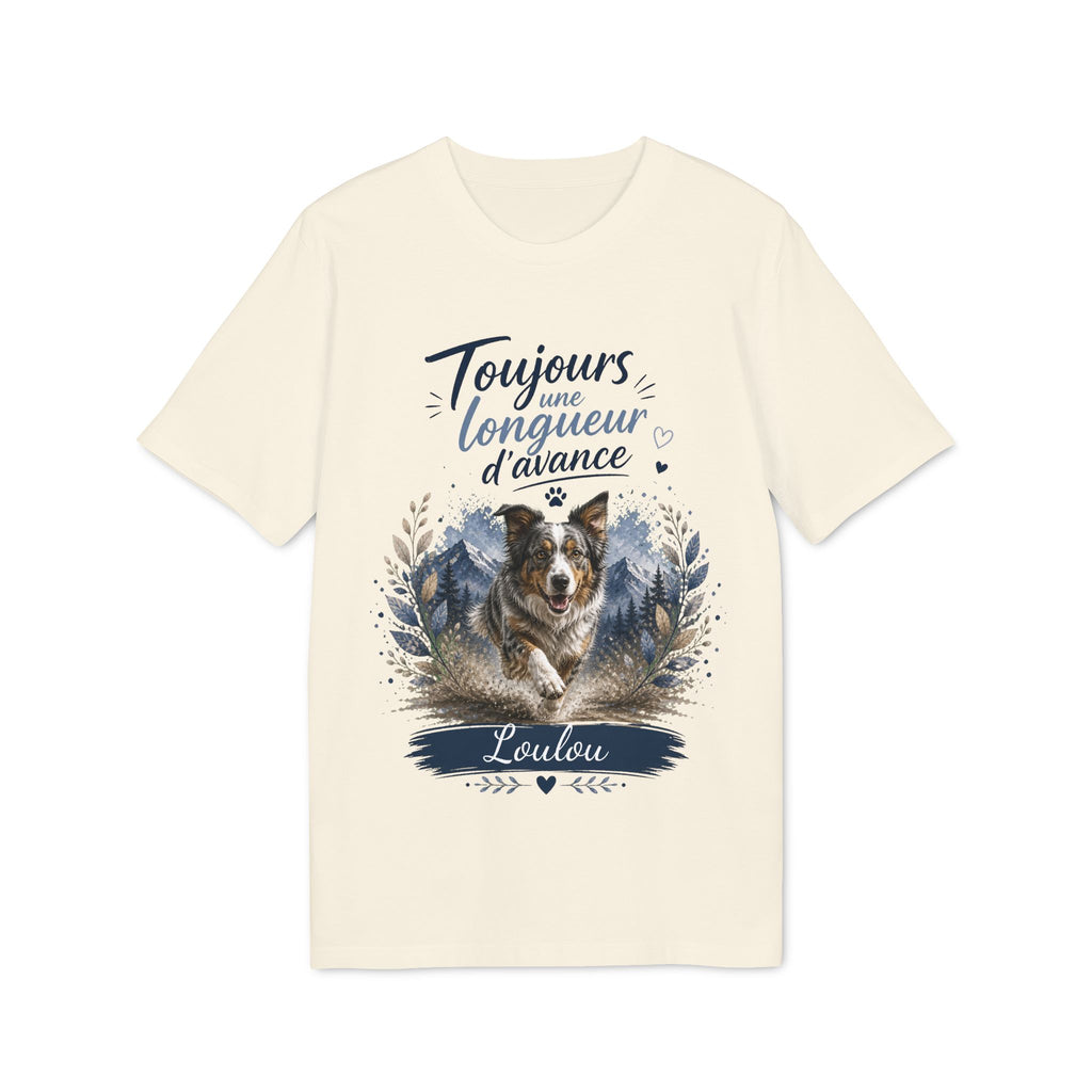 T-shirt Border Collie « Toujours une longueur d’avance » personnalisable