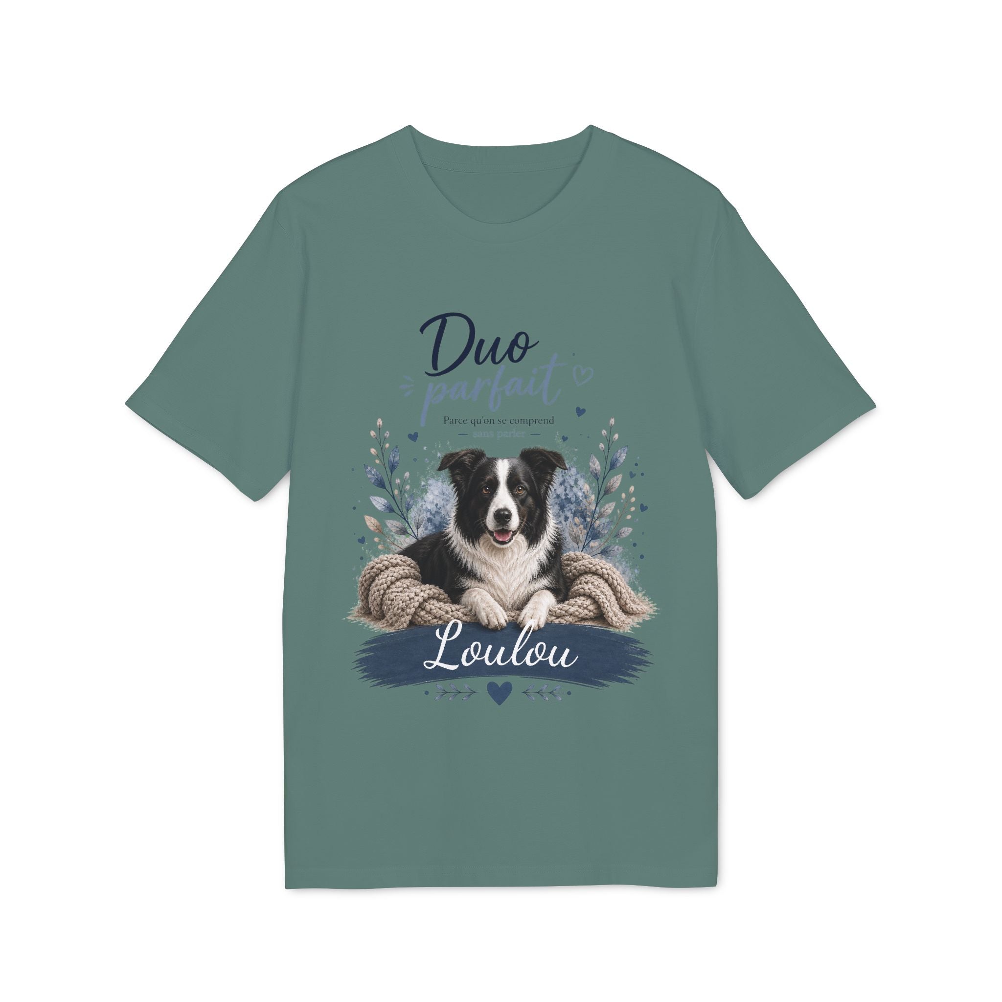 T-shirt Border Collie « Duo Parfait » personnalisable