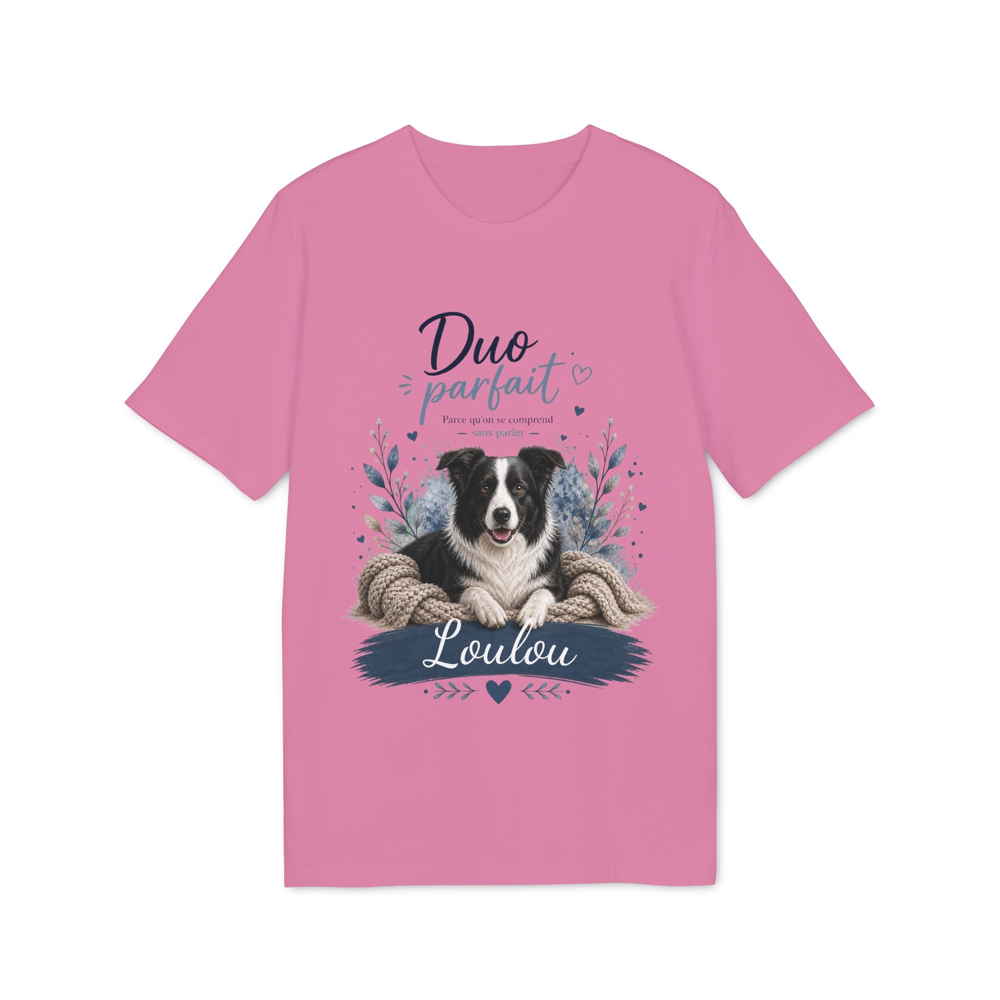 T-shirt Border Collie « Duo Parfait » personnalisable
