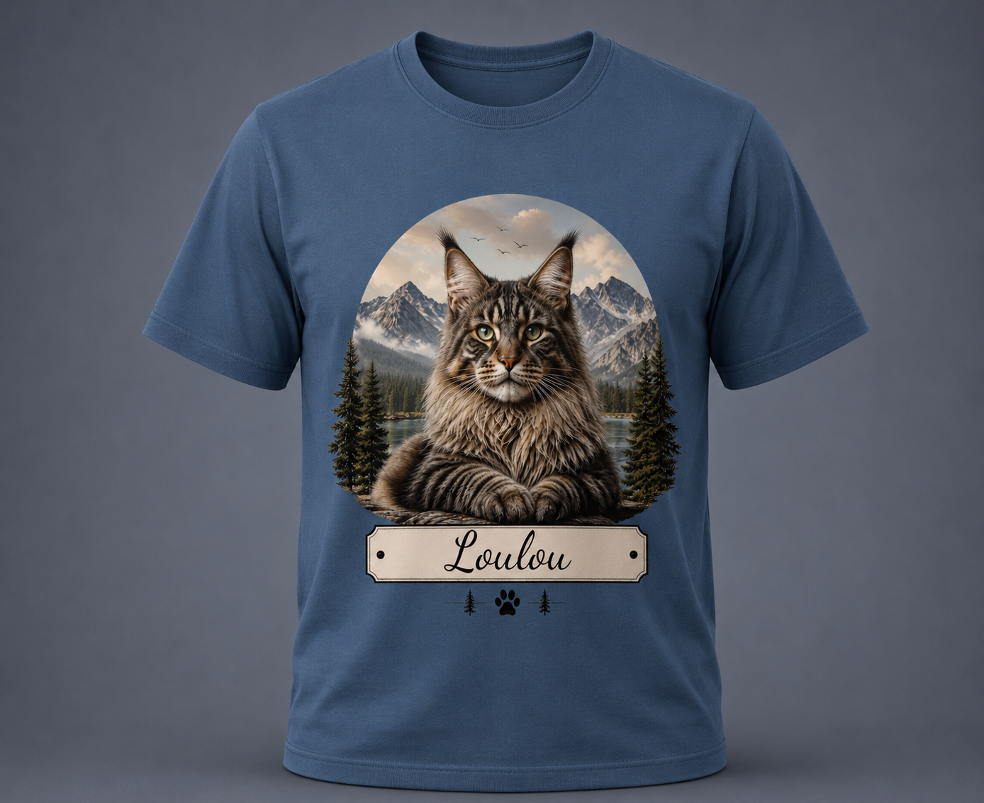 T-shirt Maine Coon -  personnalisable