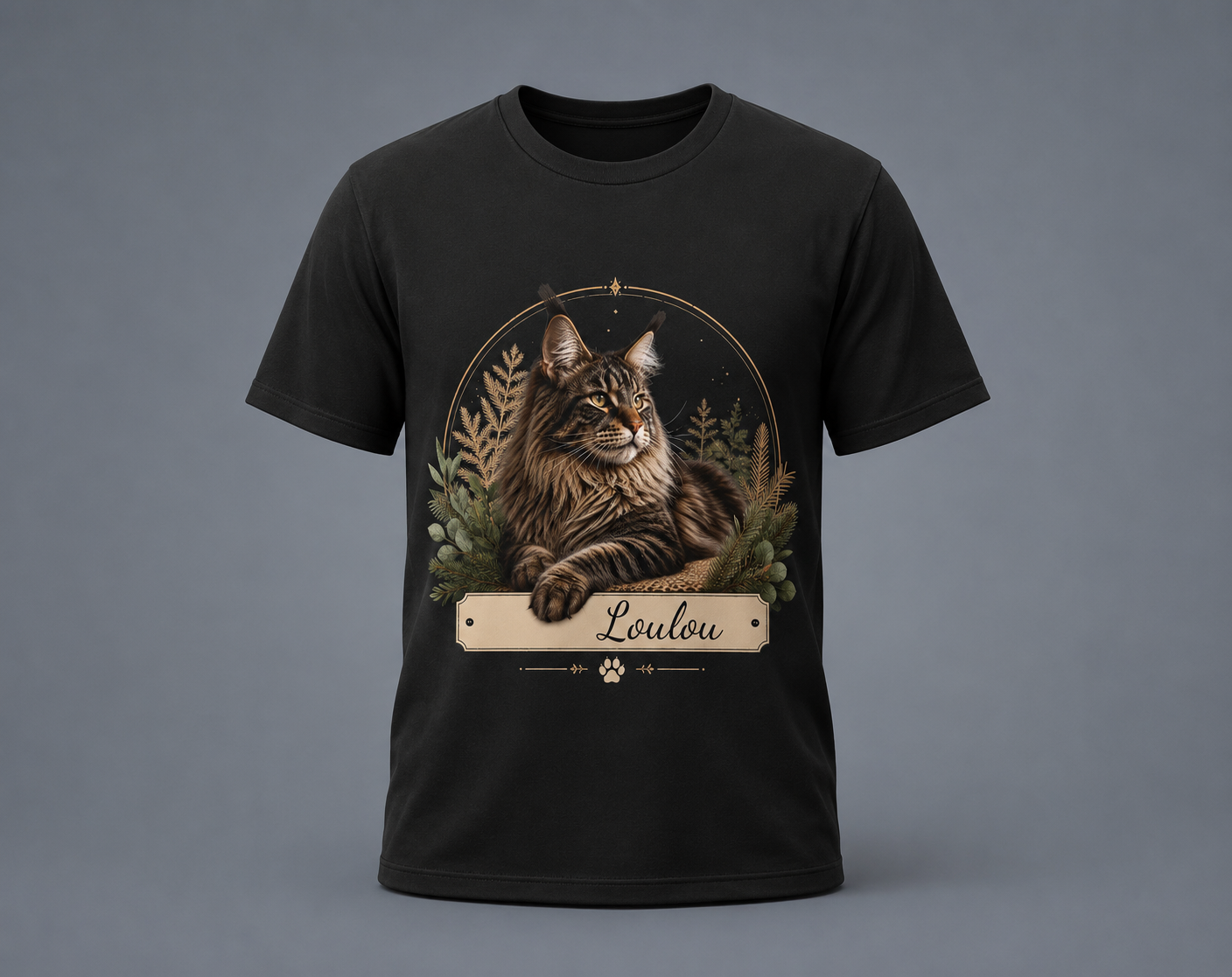 T-shirt Maine Coon - personnalisable
