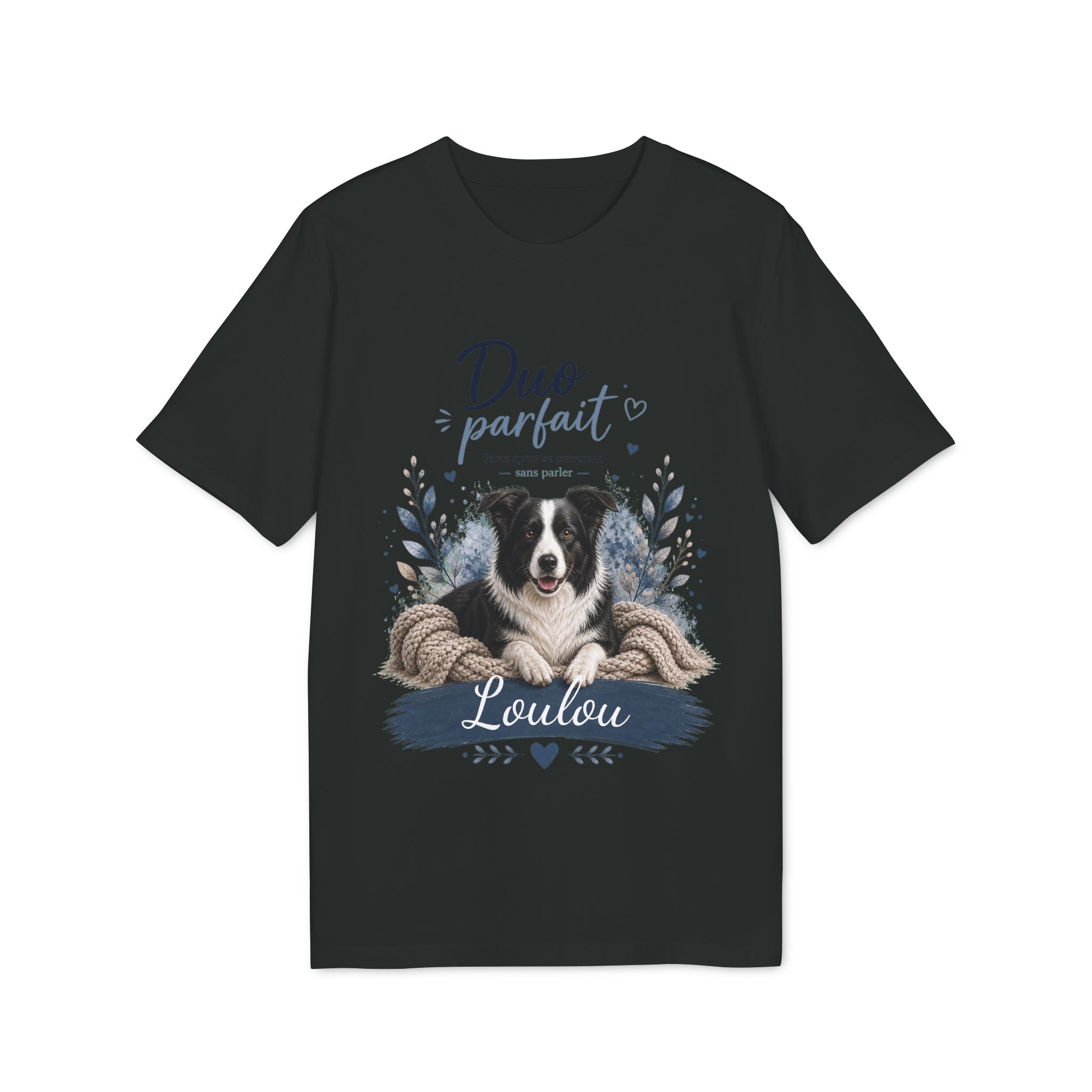 T-shirt Border Collie « Duo Parfait » personnalisable