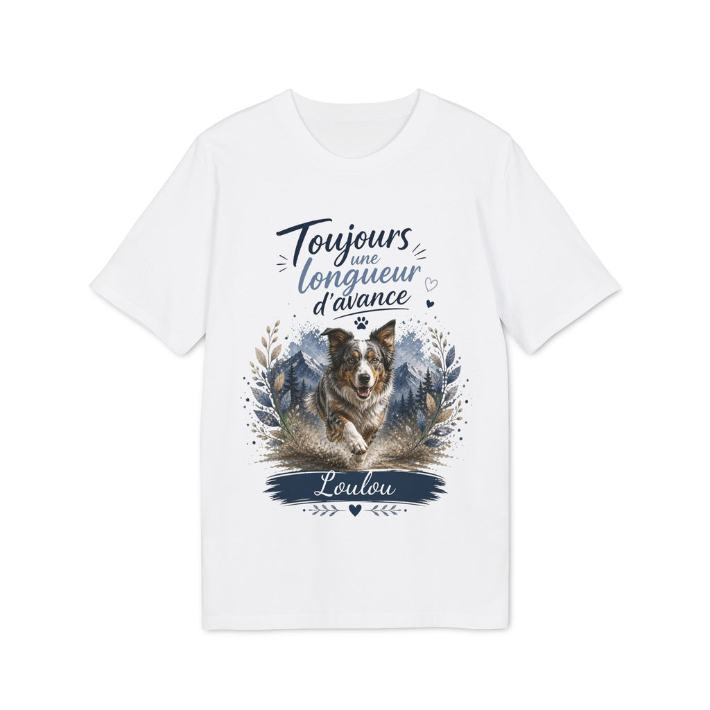 T-shirt Border Collie « Toujours une longueur d’avance » personnalisable