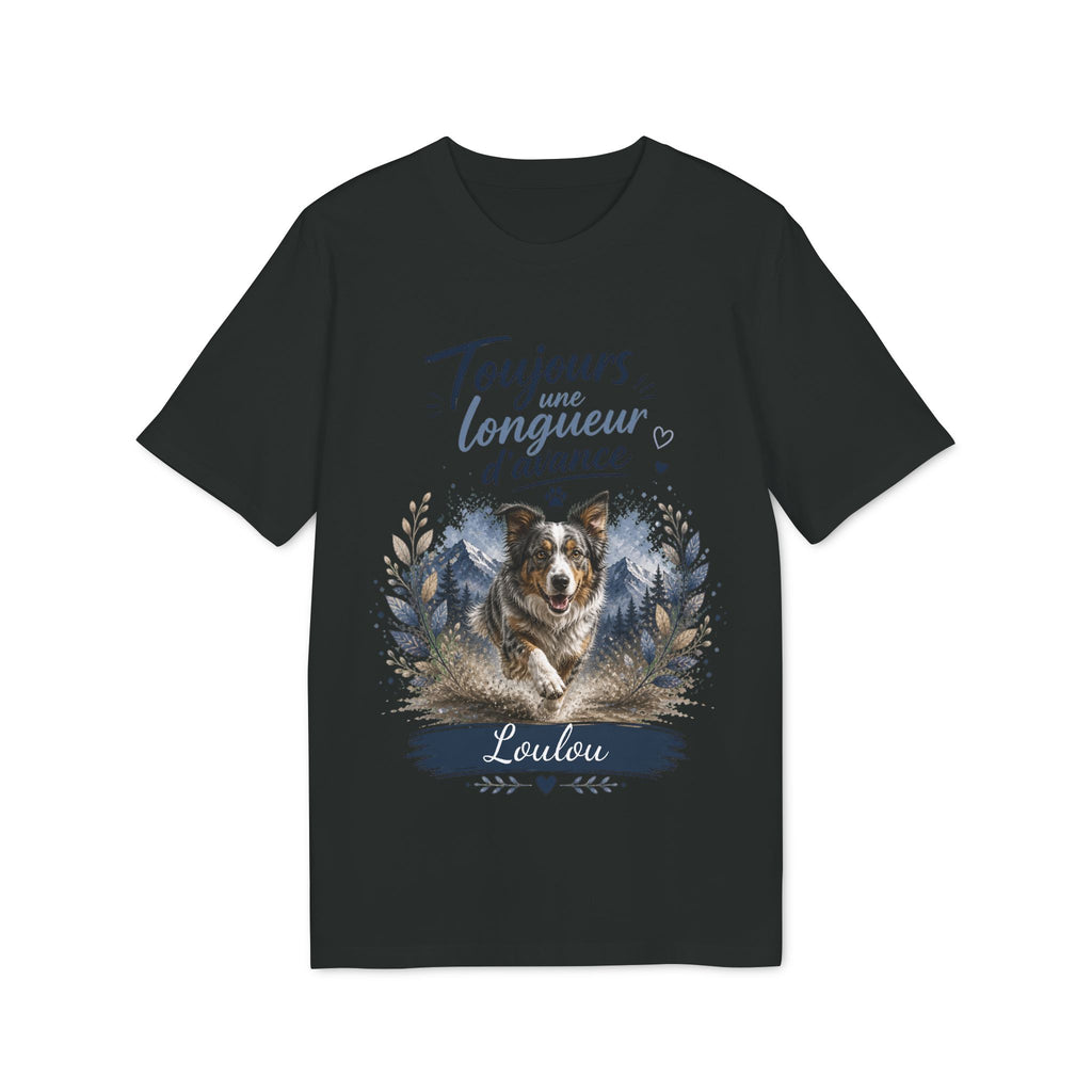 T-shirt Border Collie « Toujours une longueur d’avance » personnalisable