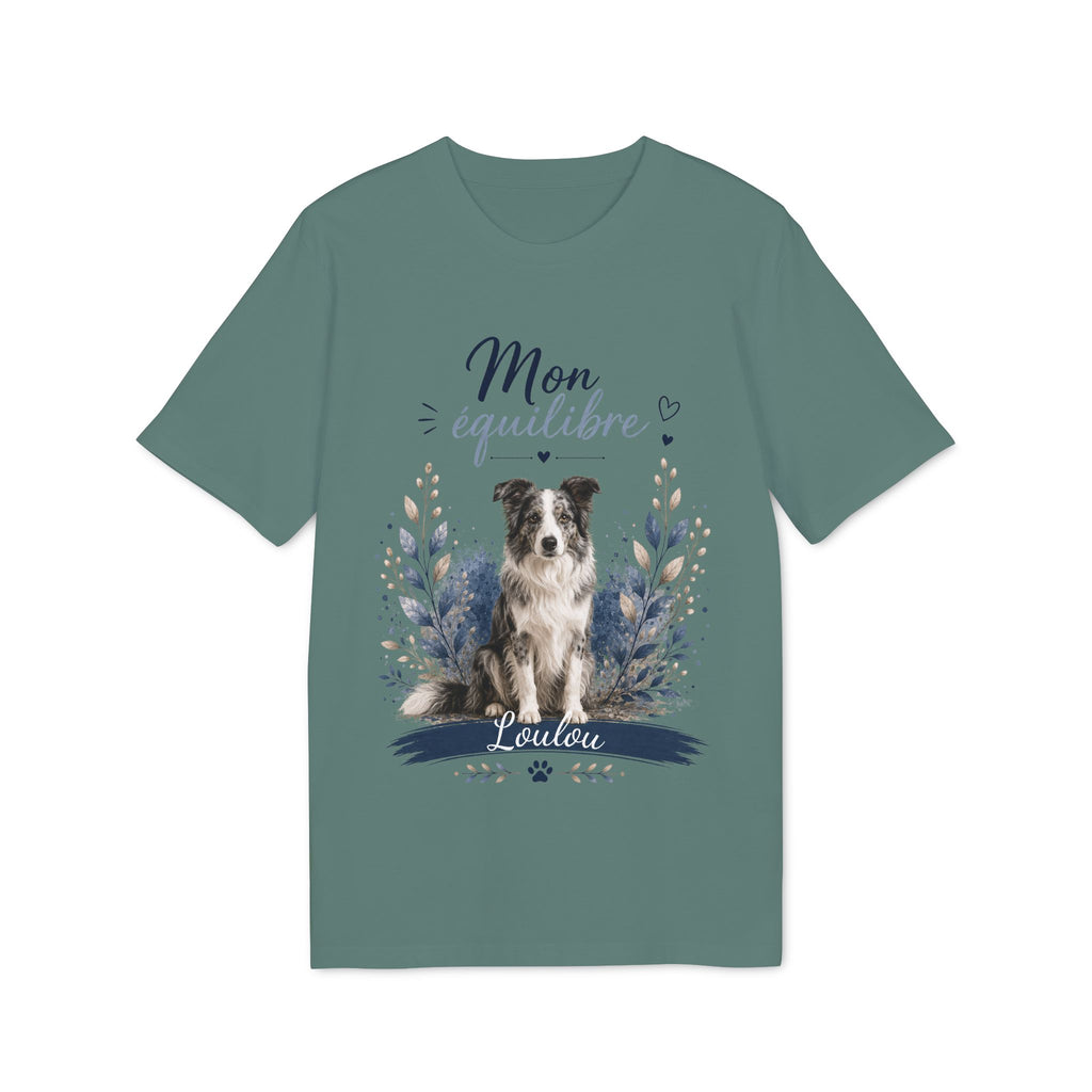 T-shirt Border Collie « Mon Équilibre » personnalisable