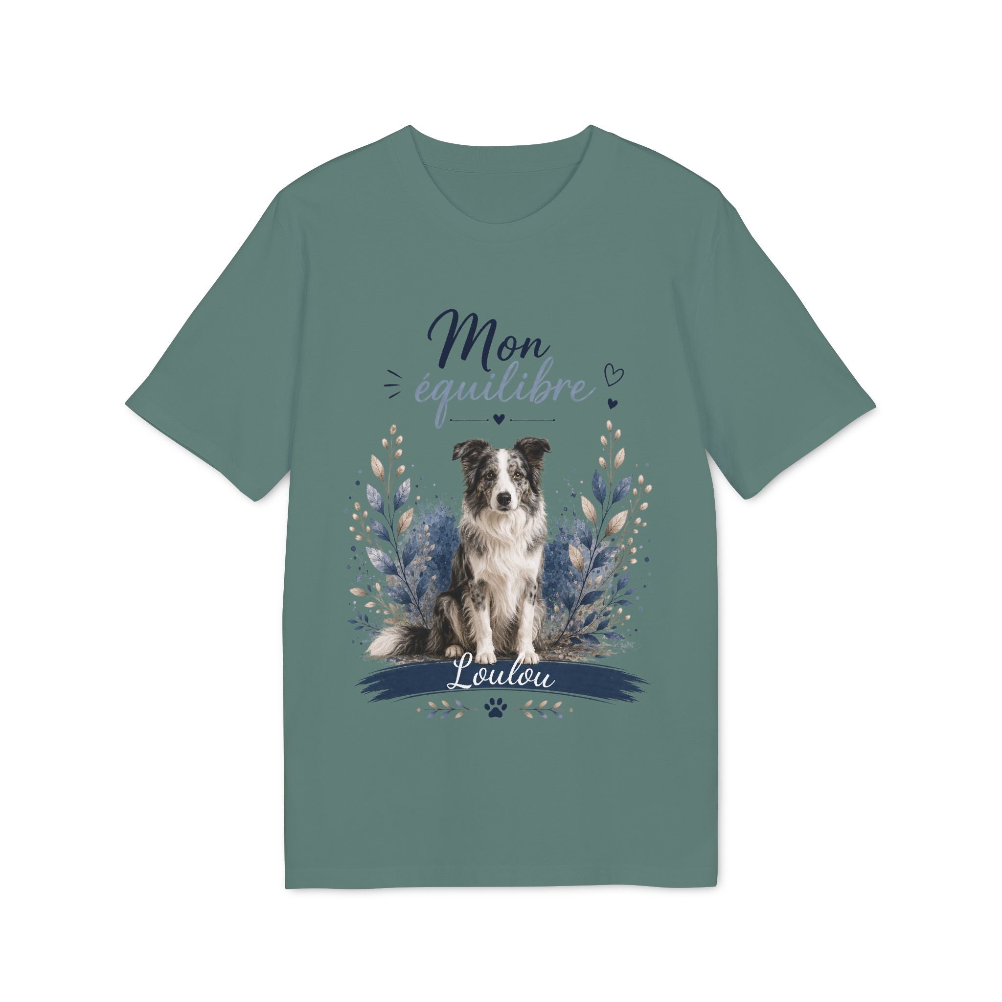 T-shirt Border Collie « Mon Équilibre » personnalisable