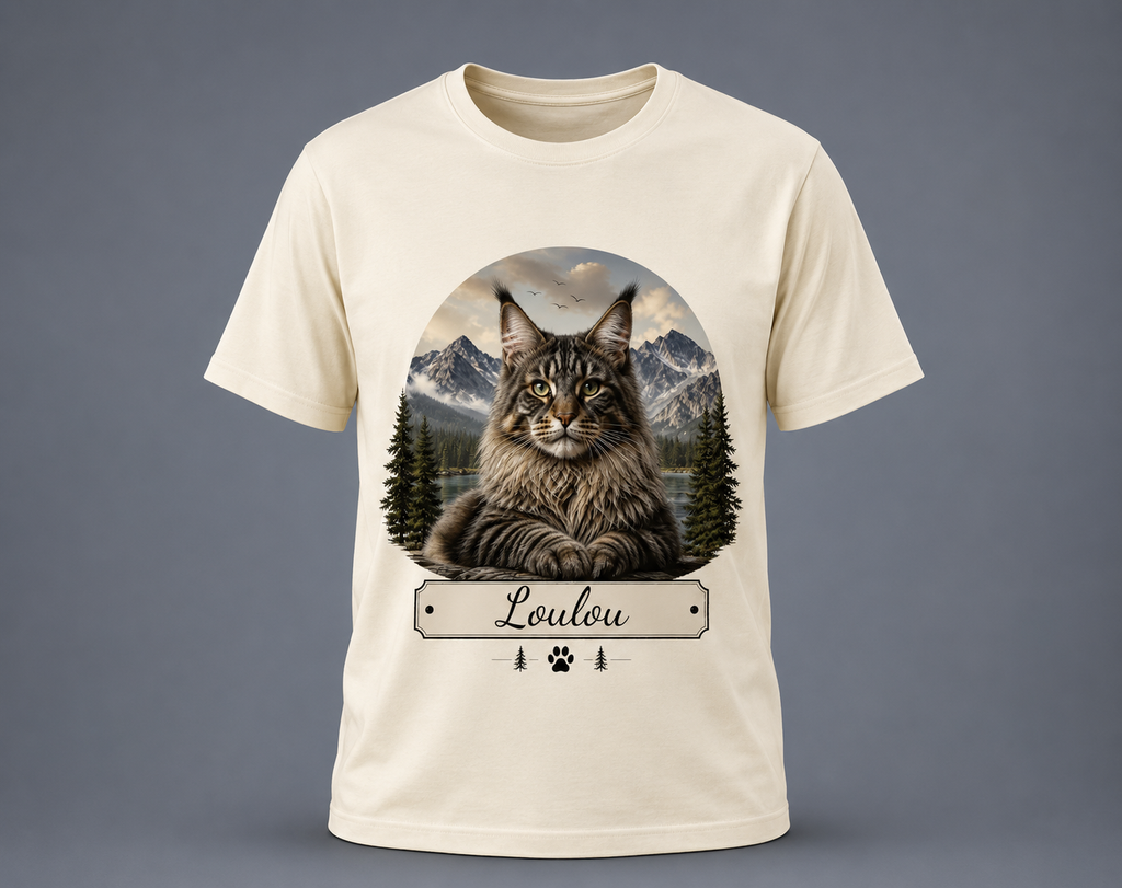 T-shirt Maine Coon -  personnalisable