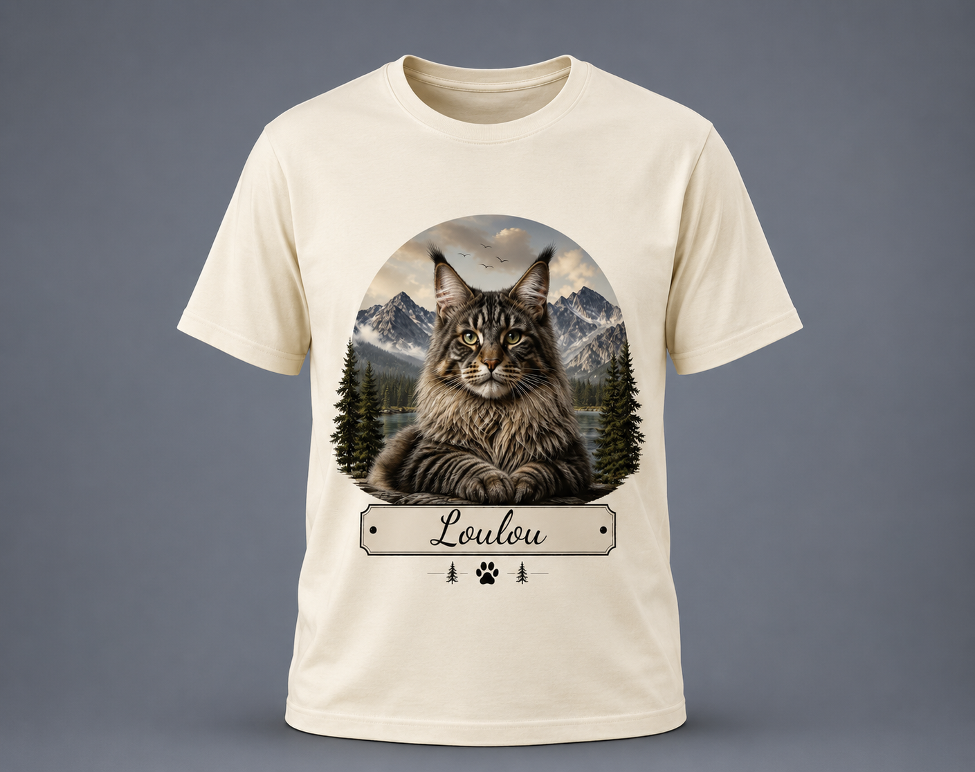 T-shirt Maine Coon -  personnalisable