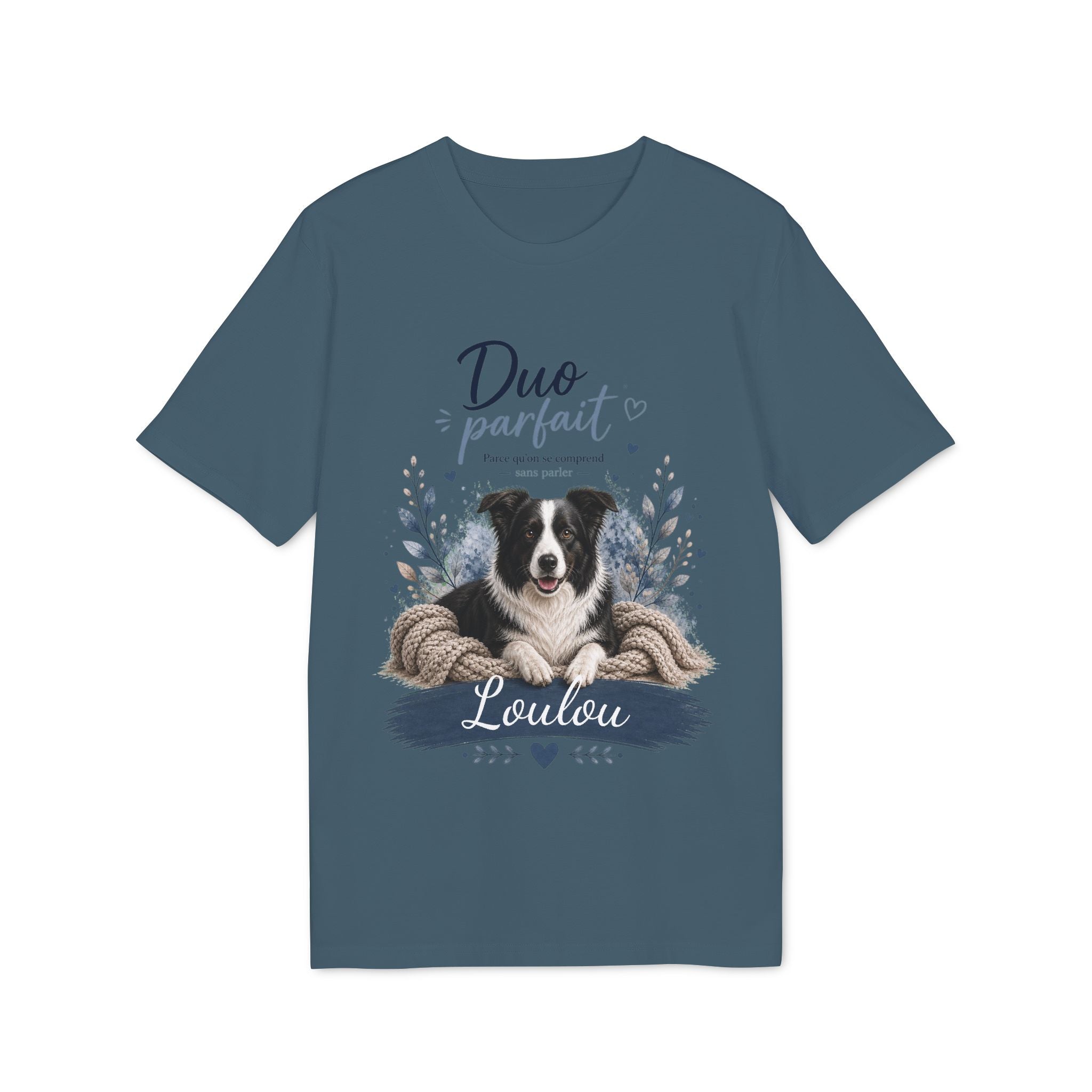 T-shirt Border Collie « Duo Parfait » personnalisable