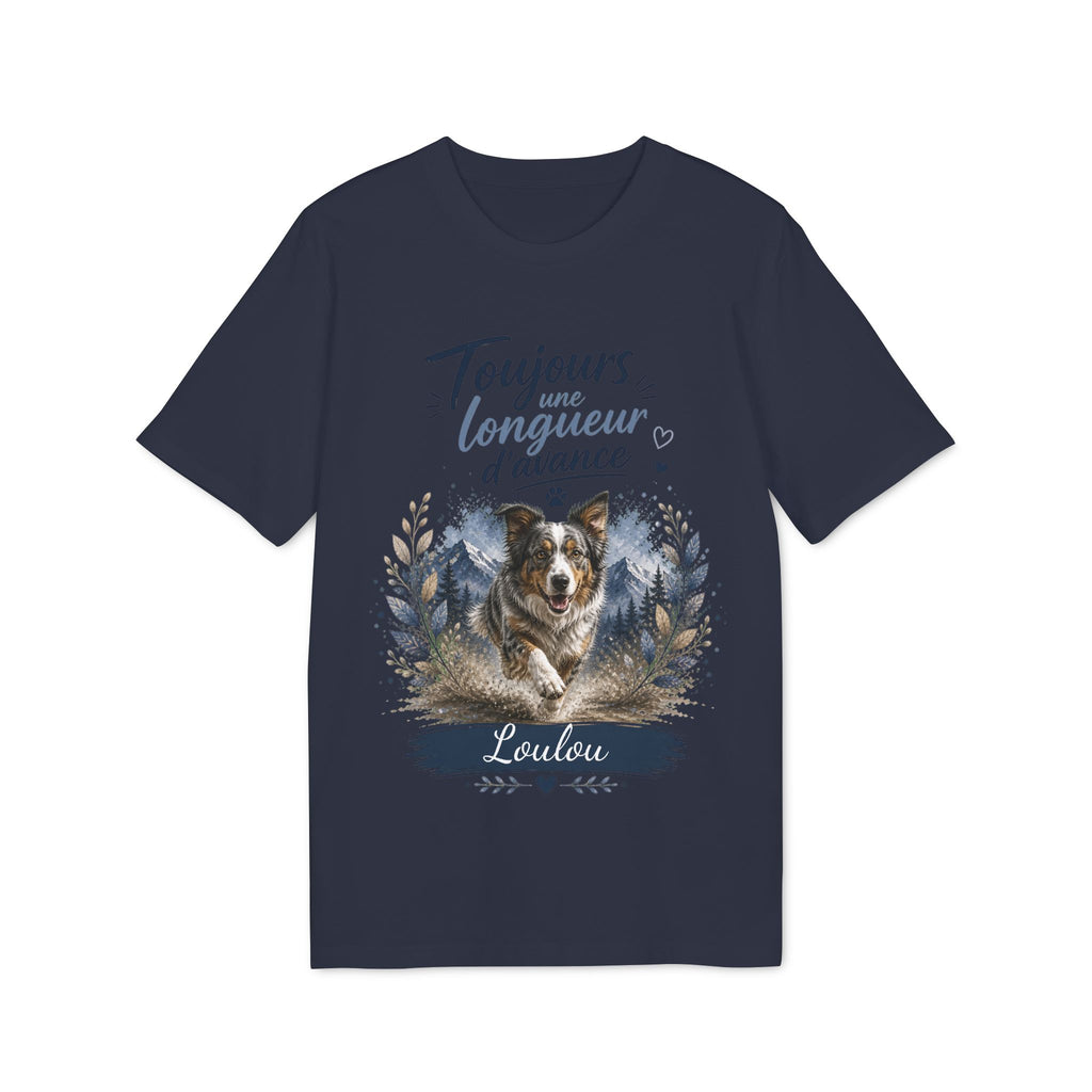T-shirt Border Collie « Toujours une longueur d’avance » personnalisable