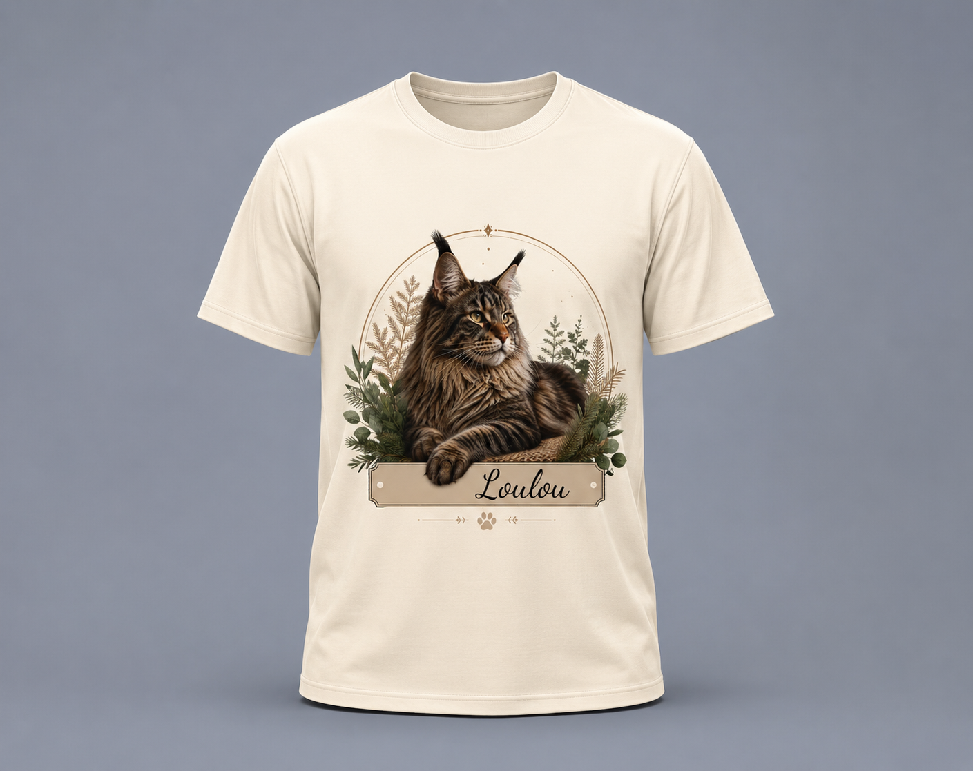 T-shirt Maine Coon - personnalisable