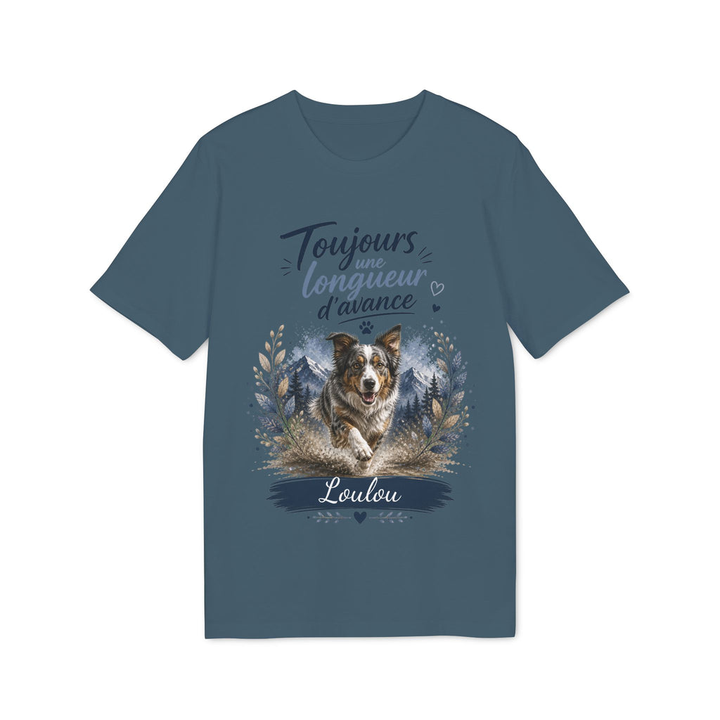 T-shirt Border Collie « Toujours une longueur d’avance » personnalisable