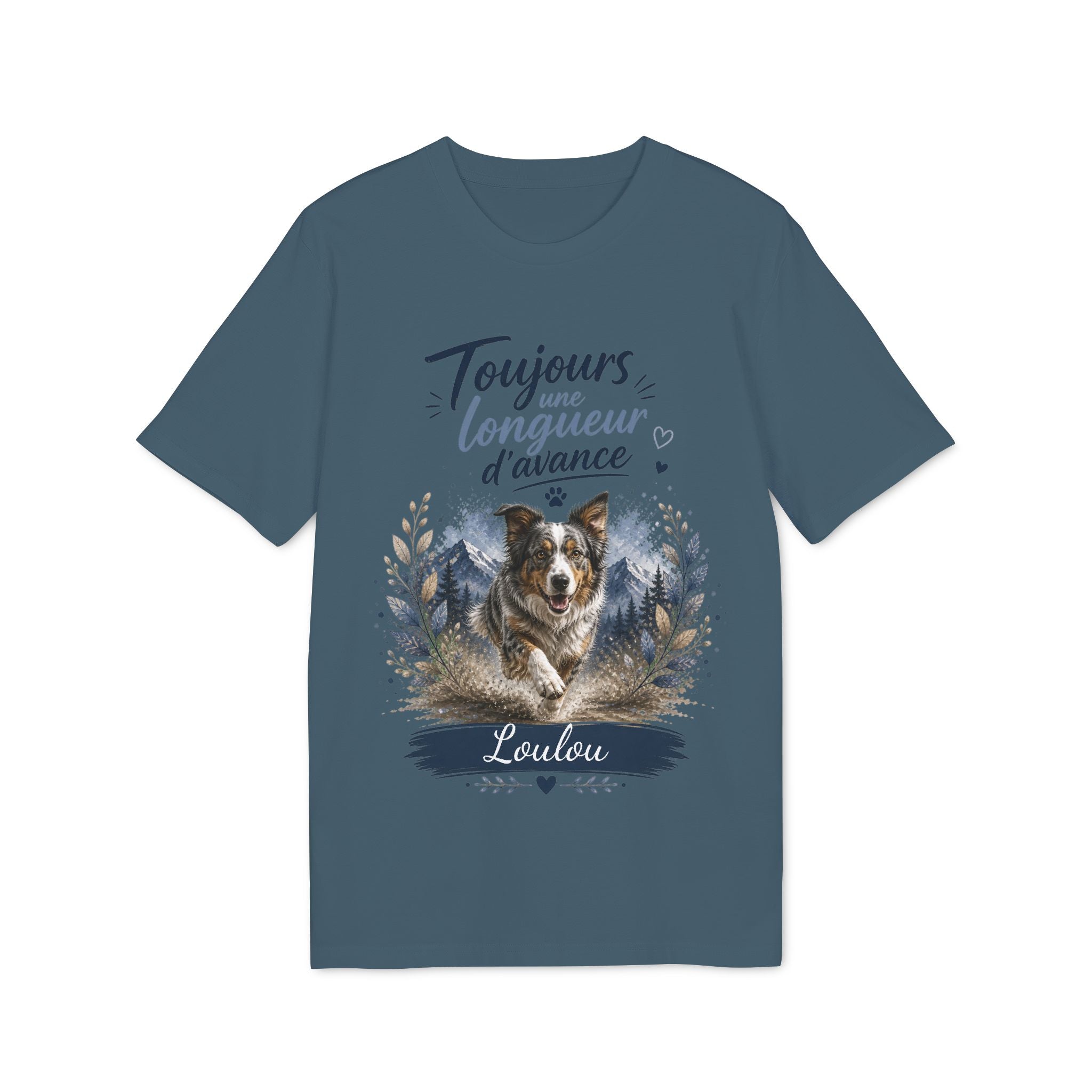 T-shirt Border Collie « Toujours une longueur d’avance » personnalisable