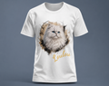 T-shirt Chat Persan Blanc Personnalisé – Cadeau Amoureux des Chats