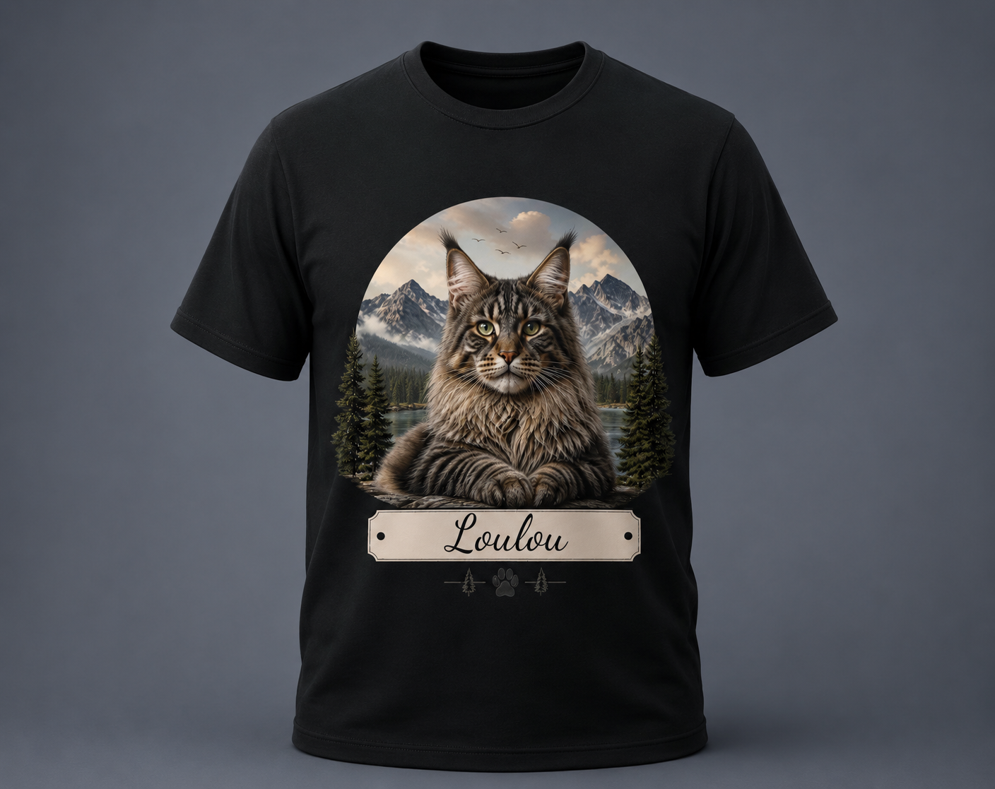 T-shirt Maine Coon -  personnalisable