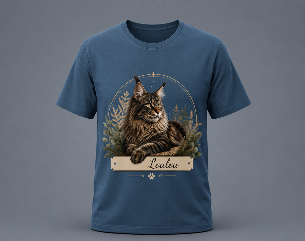 T-shirt Maine Coon - personnalisable