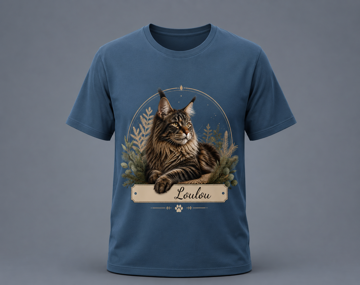 T-shirt Maine Coon - personnalisable