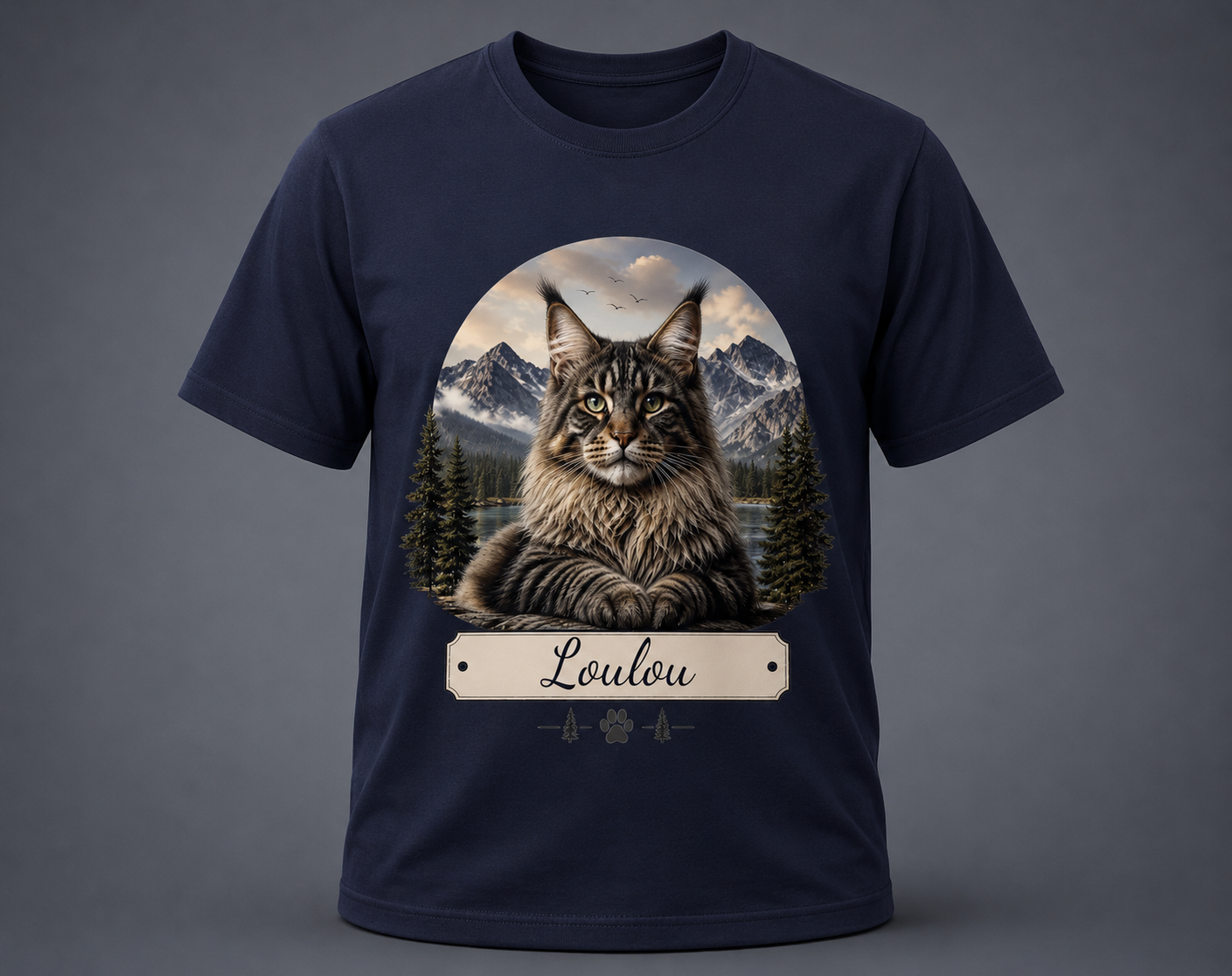 T-shirt Maine Coon -  personnalisable