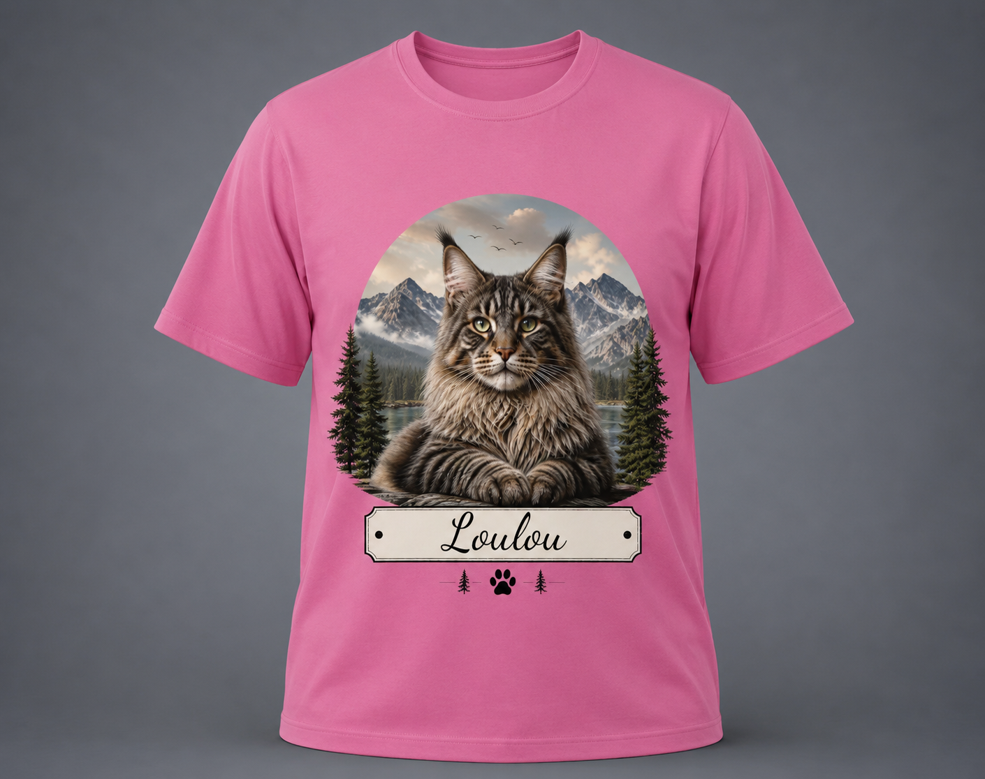 T-shirt Maine Coon -  personnalisable