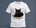 T-shirt chat noir - personnalisable