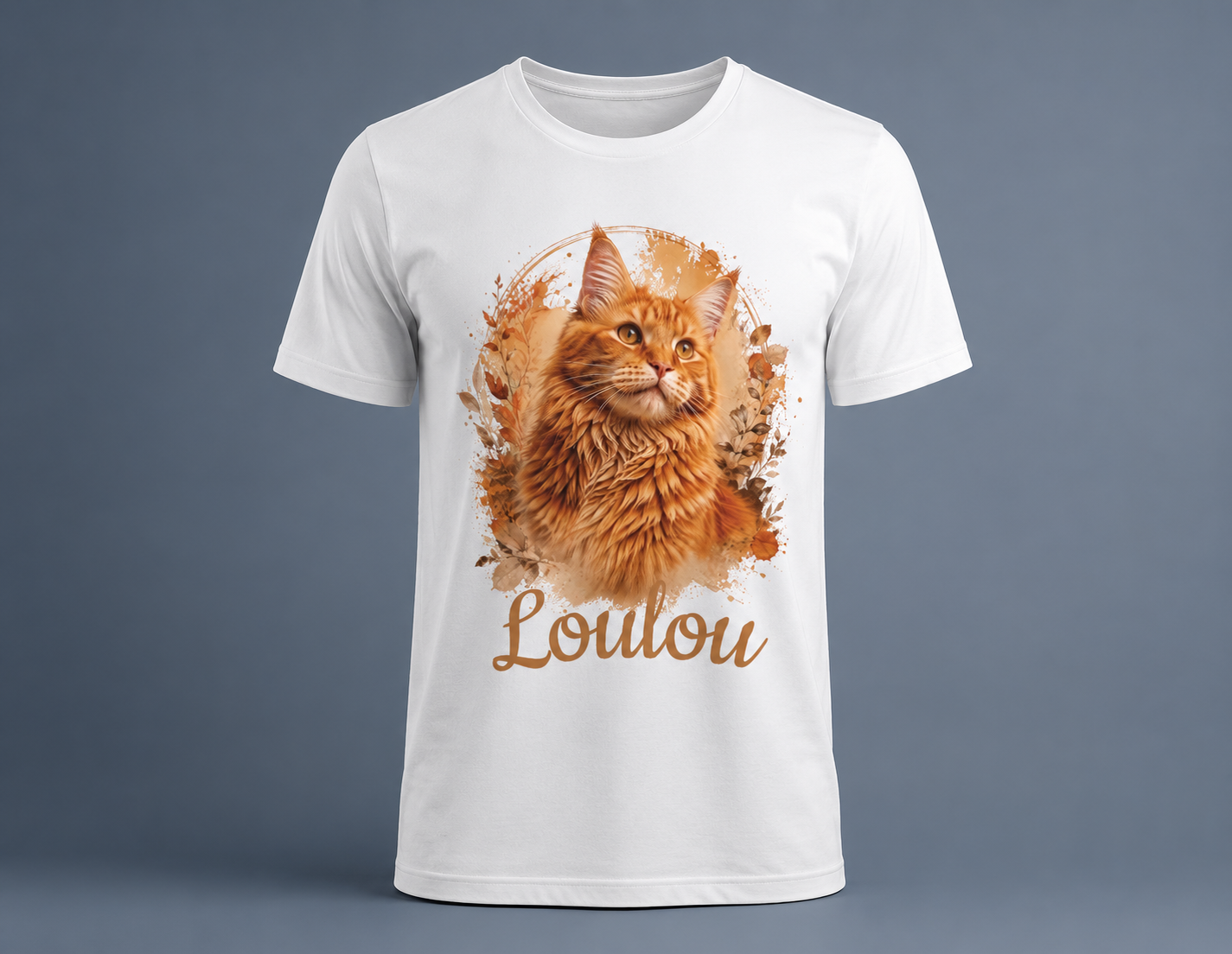 T-shirt Chat Roux Personnalisé  - Cadeau Amoureux des Chats