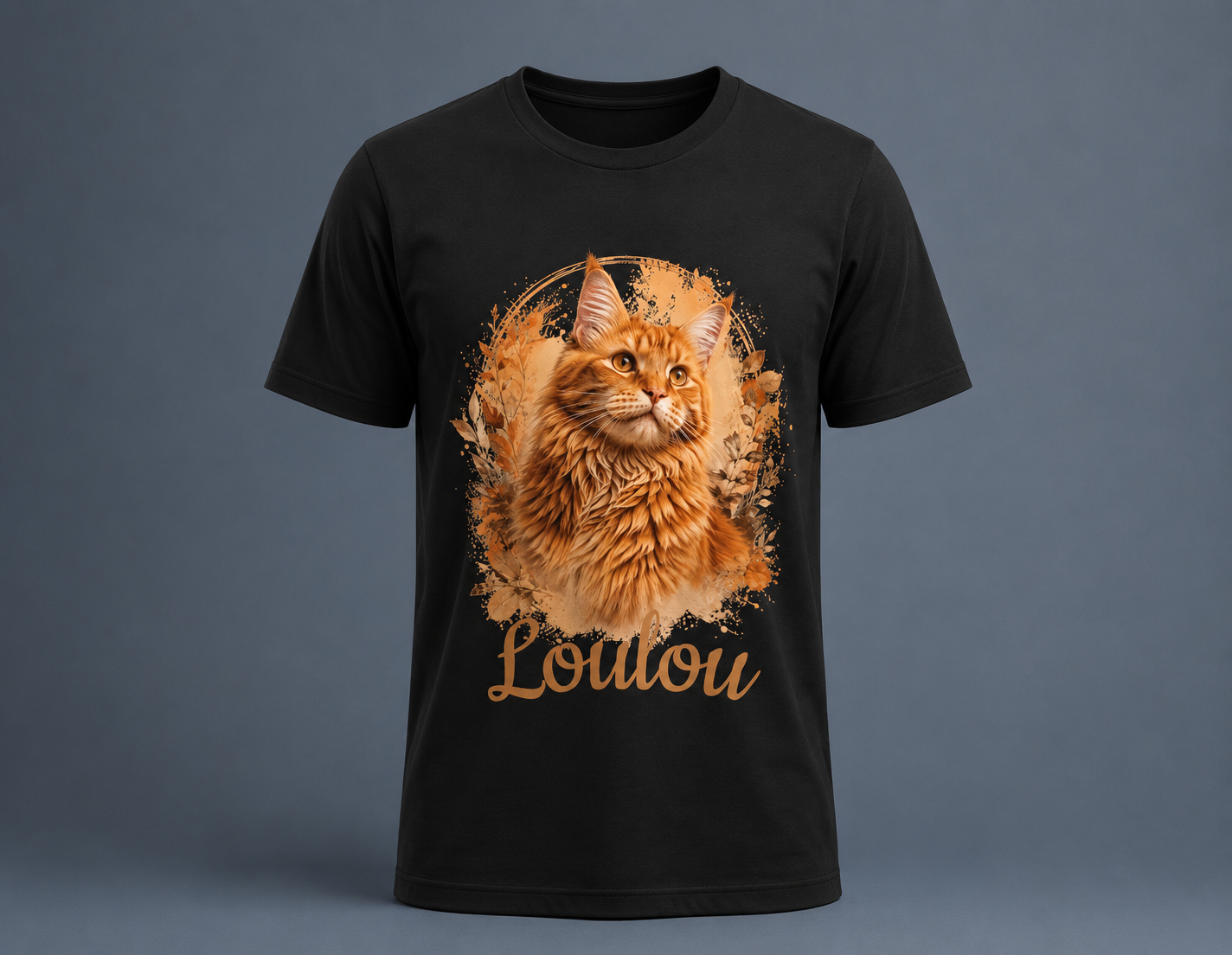 T-shirt Chat Roux Personnalisé  - Cadeau Amoureux des Chats