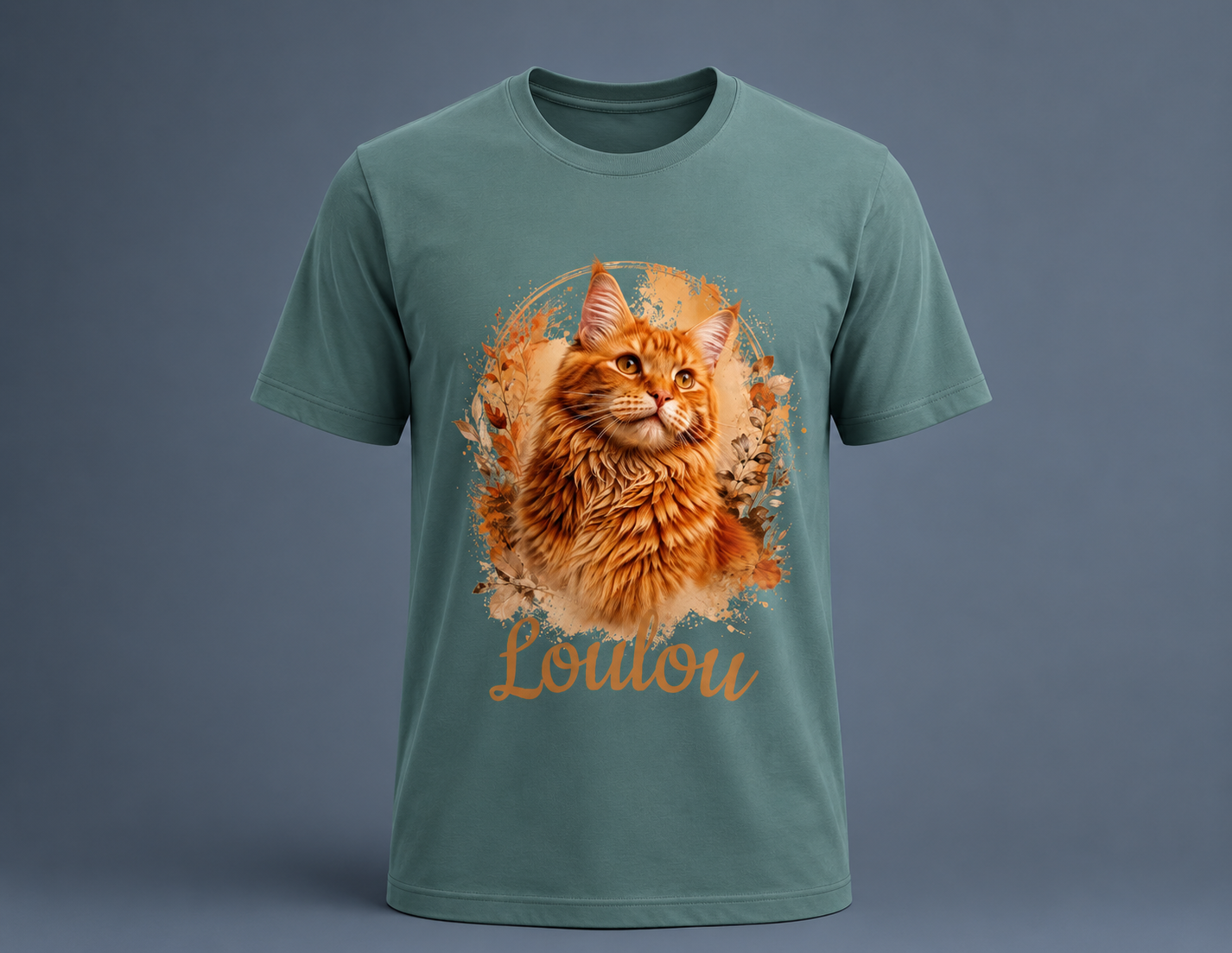 T-shirt Chat Roux Personnalisé  - Cadeau Amoureux des Chats