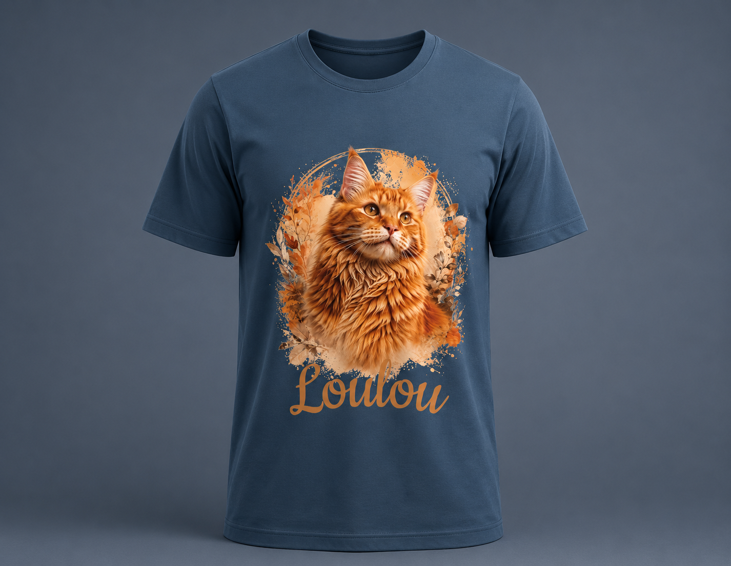 T-shirt Chat Roux Personnalisé  - Cadeau Amoureux des Chats